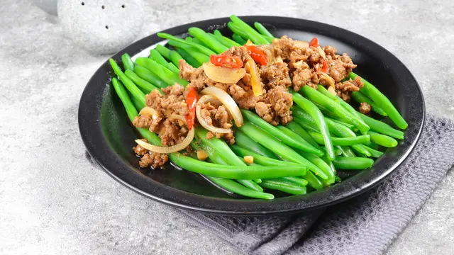 buncis daging cincang