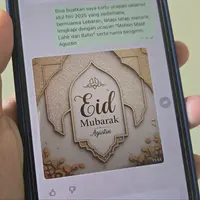 Membuat kartu ucapan Idul Fitri 2025 dengan bantuan Meta AI (Liputan6.com/ Agustin Setyo Wardani)