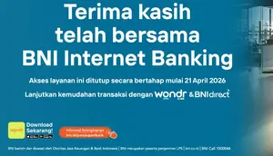 BNI Tutup Internet Banking Mulai 21 April 2026