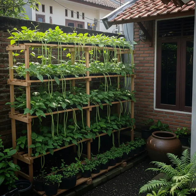 Kebun Kacang Panjang Bertingkat