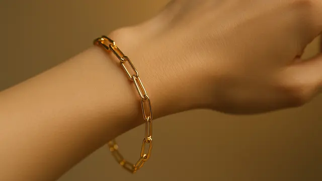 Model Gelang Emas Paperclip Chain