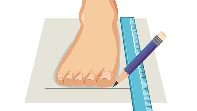 Ilustrasi mengukur kaki