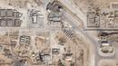 Gambar satelit menunjukkan kerusakan akibat serangan Iran di pangkalan udara AS di Ain al-Assad, Irak barat, Rabu (8/1/2020). Serangan Iran adalah pembalasan atas pembunuhan Jenderal Qassem Soleimani, salah satu pejabat militer paling kuat dan berpengaruh di Teheran. (HO/Planet Labs Inc./AFP)