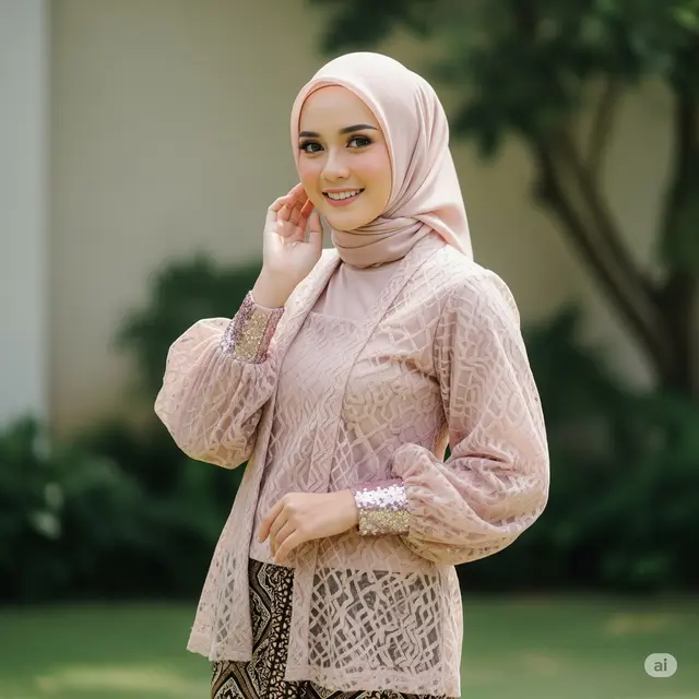 Kebaya Lengan Balon + Tile