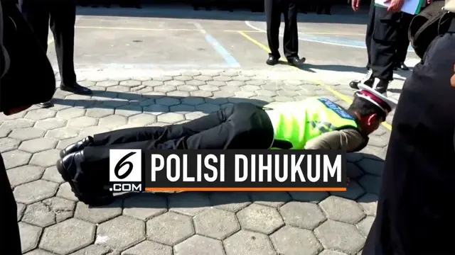 VIDEO: Langgar Aturan, Puluhan Polisi Dihukum Push Up