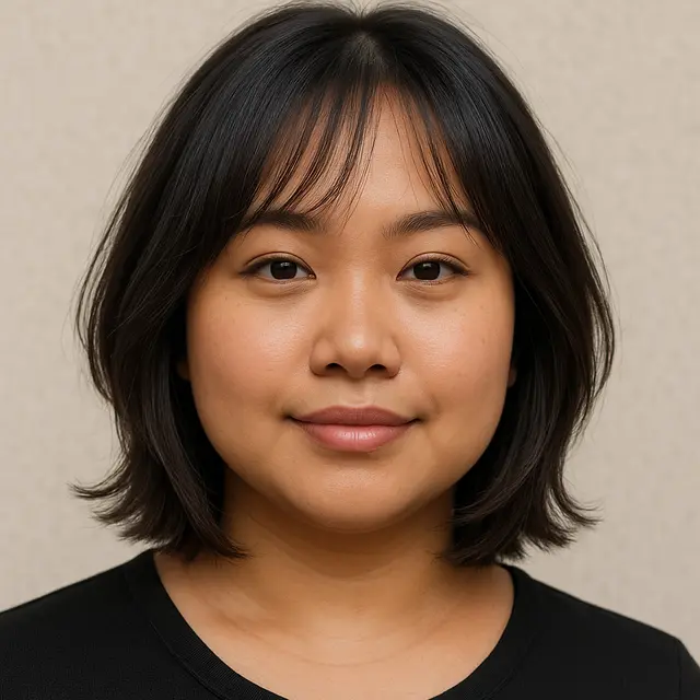Model Rambut Bob Layer untuk Wajah Bulat (Image by ChatGPT)