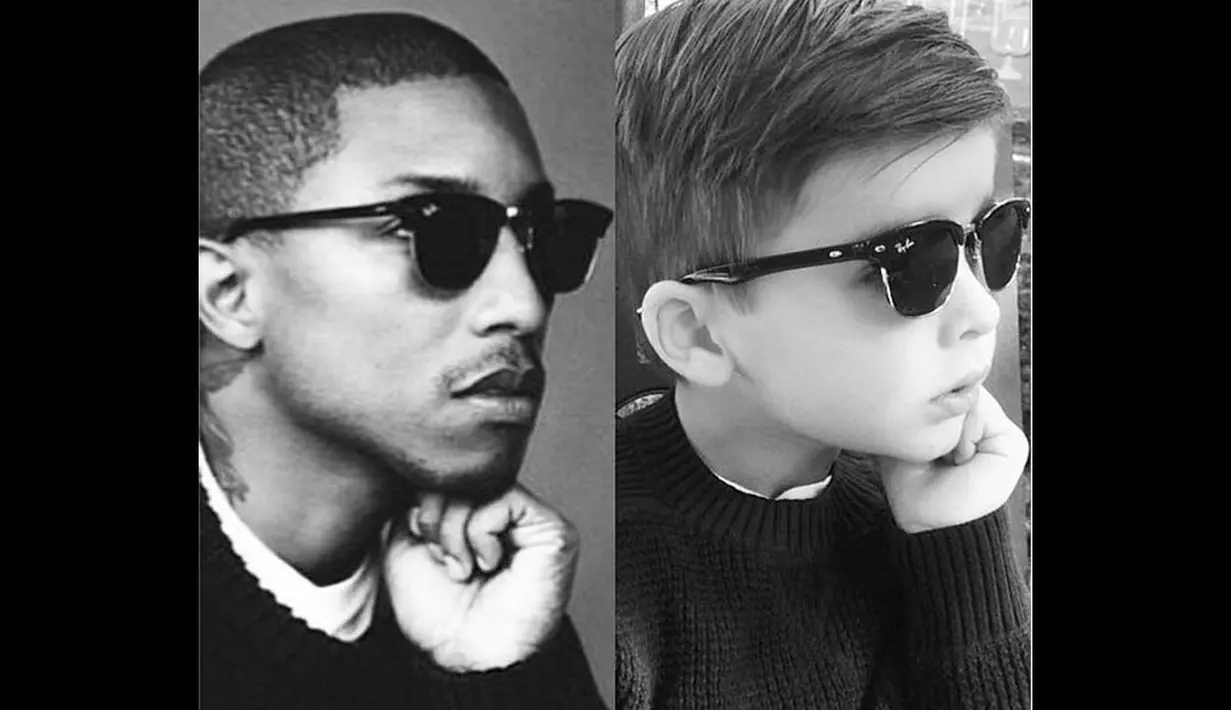 Musisi berbakat bersuara emas, Pharrel Williams pun menjadi 'korban' Ryker Wixom. (instagram.com/ministylehacker)