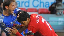  Luis Suarez  adalah pemain hebat tetapi dia termasuk dalam golongan pemain yang tidak disiplin. Selain jago mencetak gol, Luis Suarez juga sering bermasalah. (AFP)