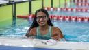 <p>Perenang Indonesia, Adelia Chantika berpose setelah berkompetisi dalam nomor 200 meter Gaya Bebas Putri Indonesia Open Aquatic Championships 2025 di Stadion Akuatik Gelora Bung Karno, Senayan, Jakarta, Rabu (12/11/2025). Adelia tercepat dengan menorehkan waktu 2 menit 5,92 detik. (Bola.com/Bagaskara Lazuardi)</p>