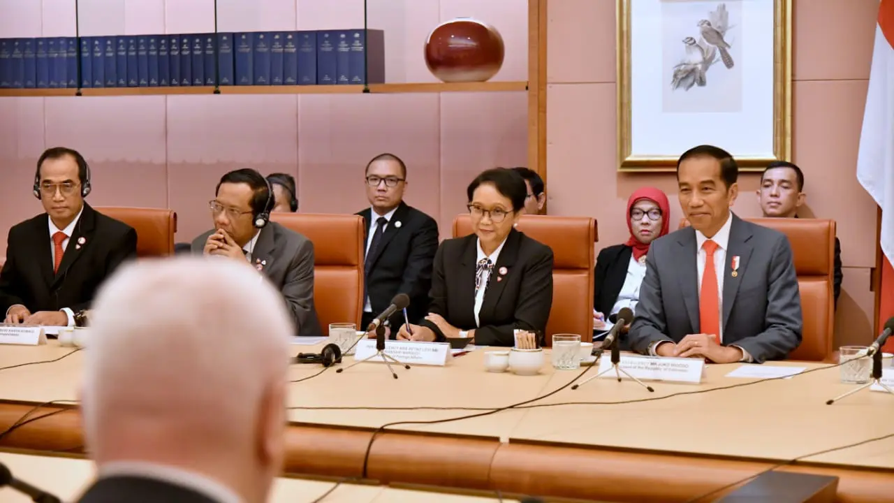 Presiden Jokowi dalam kunjungannya ke Australia