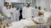 Dubes UEA Juma Mohammed Abdullah al-Kaabi dirawat di RS di Abu Dhabi. Namun, karena lukanya terlalu parah, ia akhirnya tutup usia  (AP)