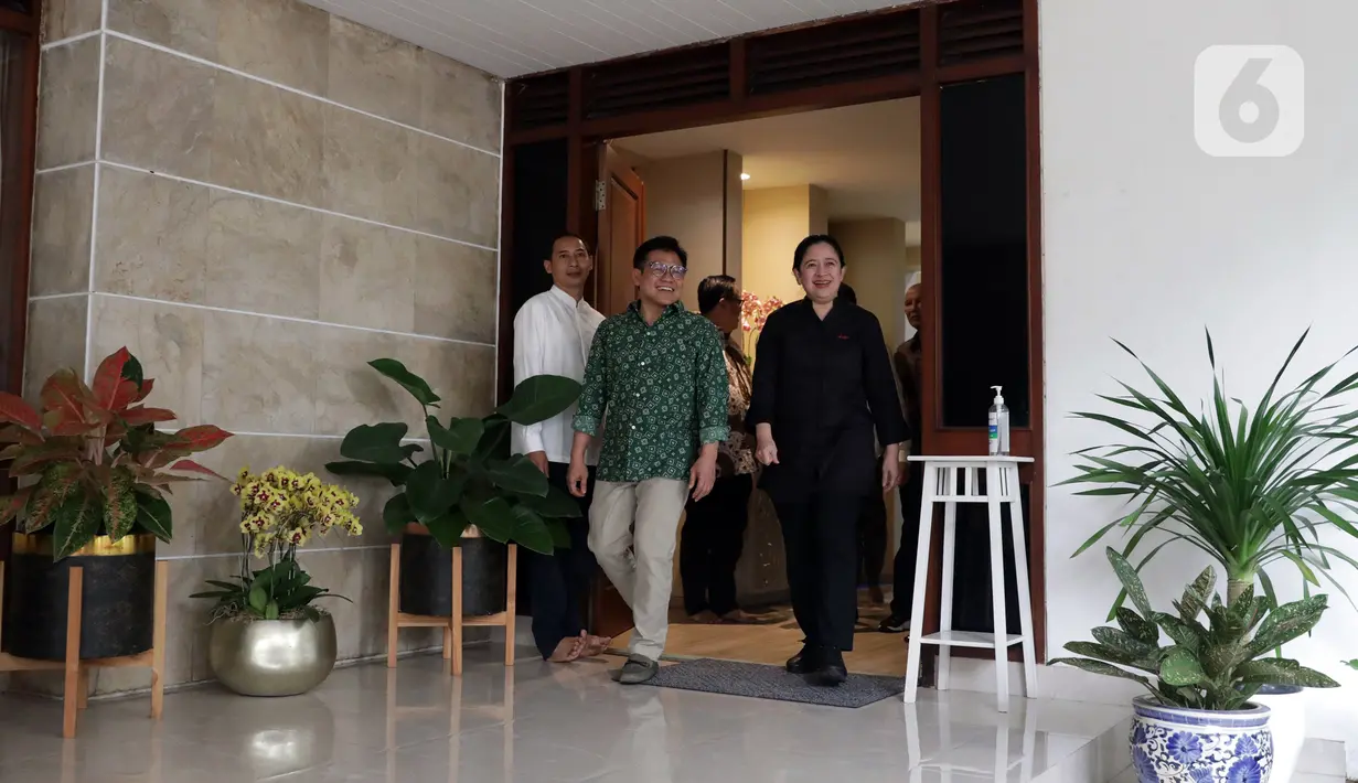 Kedatangan Puan disambut langsung oleh Cak Imin. (Liputan6.com/Johan Tallo)