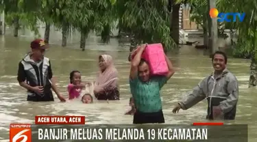 Enam kecamatan terparah akibat banjir, yaitu Kecamatan Matang Kuli, Pirak Timu, Langkahan, Lhoksukon, Samudra, dan Cot Girek.