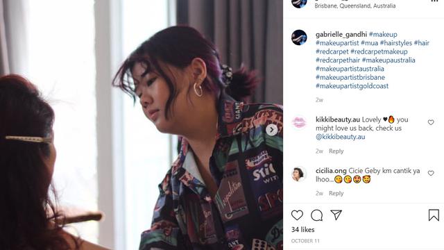 Gaby, Seorang Make Up Artist tunarungu yang menginspirasi lewat konten make up (IG: @GabrielleGandhi/@Gabrielle_Gandhi))