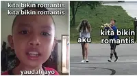 Meme Lagu 'Kita Bikin Romantis' Ini Kocak. (Sumber: Twitter/@kyyarestaa/@OHMYV3NUS)
