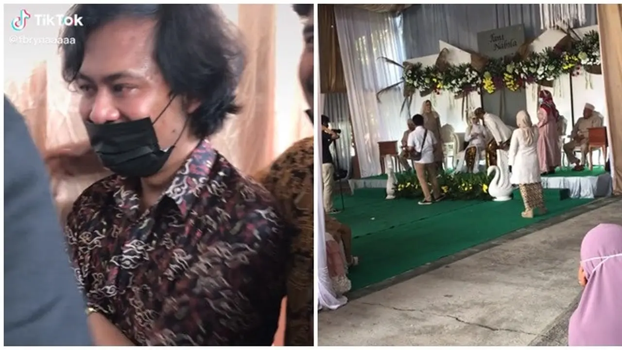 Viral Pria Menangis Diduga Ketika Hadiri Pernikahan Mantan Ini Bikin Haru