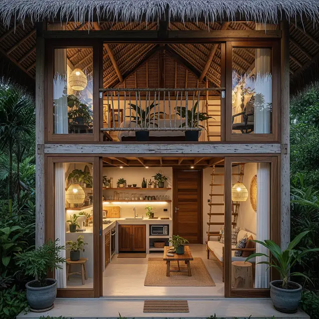9 Model Rumah Kecil dengan Mezzanine dan Dapur Terbuka, Solusi Lahan Terbatas