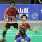 Ganda campuran Indonesia Tontowi Ahmad/Liliyana Natsir lolos ke final Dong Feng Citroen Badminton Asia Championships 2015 (Humas PP PBSI)