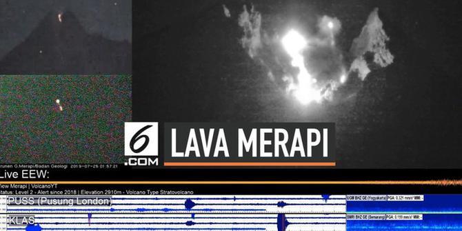 VIDEO: Penampakan Guguran Lava Pijar Gunung Merapi