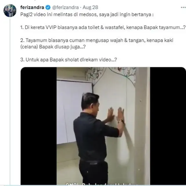 Video Moeldoko Tayamum di Kereta Jadi Perdebatan, Bagaimana Syarat dan Tata Cara Tayamum yang Benar?