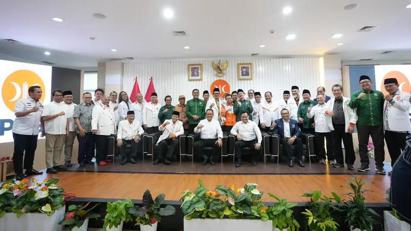 Cak Imin dan jajaran DPP PKB menyambangi Kantor DPP Partai PKS di Jalan TB Simatupang, Jakarta Selatan, Selasa (12/9/2023).