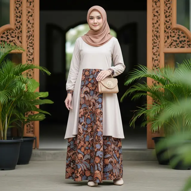 9 Model Dress Batik Bahan Dobby untuk Muslimah, Tampil Anggun dan Nyaman