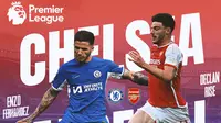 Liga Inggris - Chelsea Vs Arsenal - Enzo Fernandez Vs Declan Rice (Bola.com/Salsa Dwi Novita)
