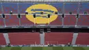 Akibat belum sepenuhnya rampung, Camp Nou hanya bisa menampung penonton sebanyak 27.000 dari kapasitas total 50.000 dalam laga kandang Barcelona pada musim ini. (AFP/Josep Lago)