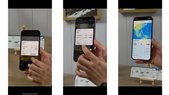 <p>Pengguna iPhone bisa cek jadwal penerbangan dengan fitur Live Text di iPhone. (Liputan6.com/ Yuslianson)</p>