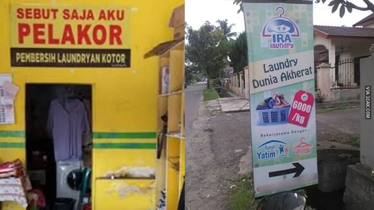 9 Nama Usaha Laundry Ini Unik Banget, Bikin Pelanggan Tepuk Jidat