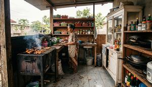 Model Dapur Sederhana Ukuran 2x2 di Kampung yang Fungsional