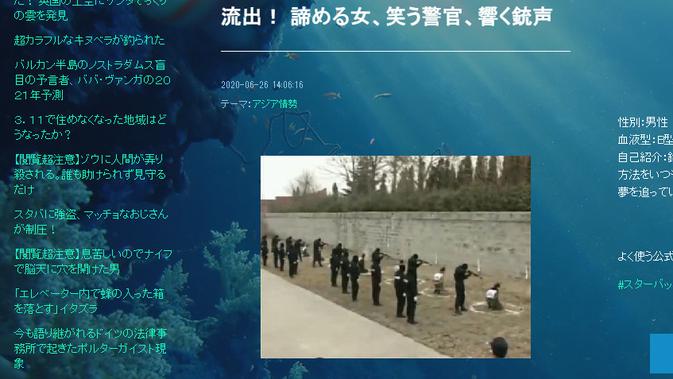 Cek Fakta Liputan6.com menelusuri klaim video hukuman penembakan mati koruptor di China
