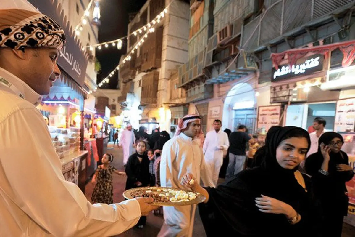 Ilustrasi bazar Ramadan di Arab Saudi. (AFP)