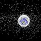 Ilustrasi sampah antariksa di orbit Bumi (NASA)