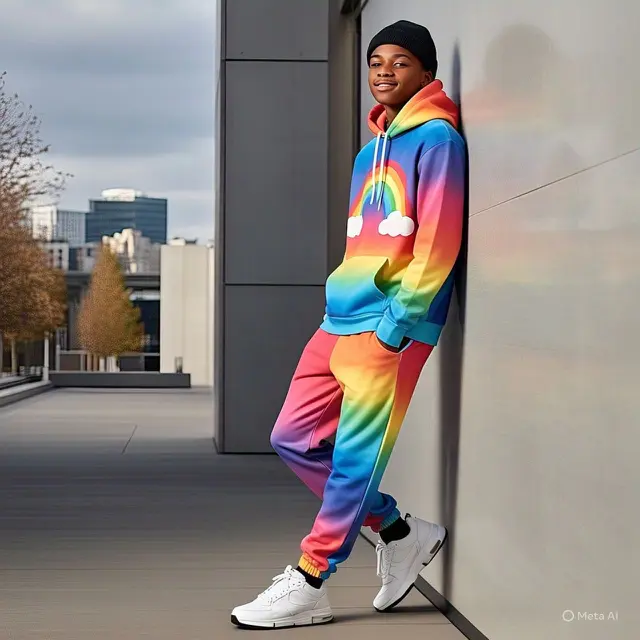 Rainbow Graphic Hoodie