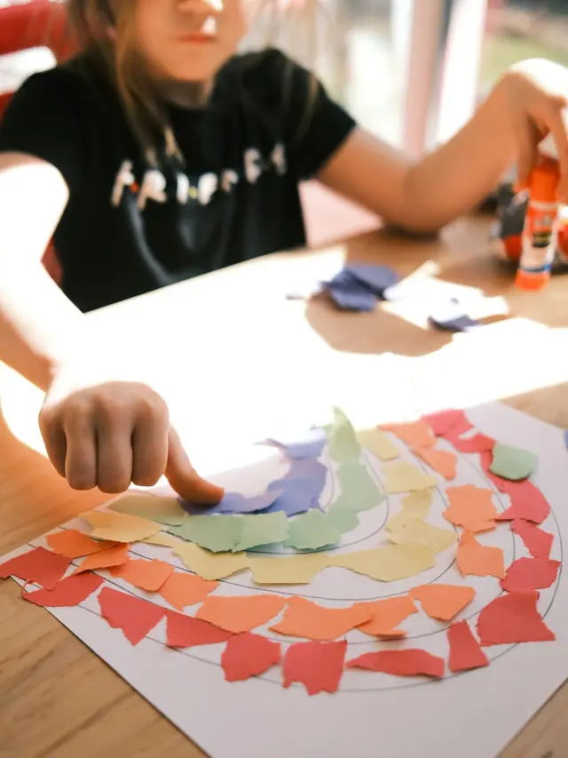 Mozaic art with kids