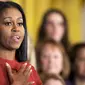 Michelle Obama saat sampaikan pidato terakhirnya sebagai Ibu Negara AS (AP)