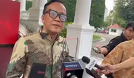 Ketua Umum Relawan Jokowi Mania (JoMan), Immanuel Ebenezer saat menghadiri acara buka puasa bersama (Bukber) di Istana Kepresidenan, Jakarta, Senin 1 April 2024. (Liputan6.com/Lizsa Egeham)