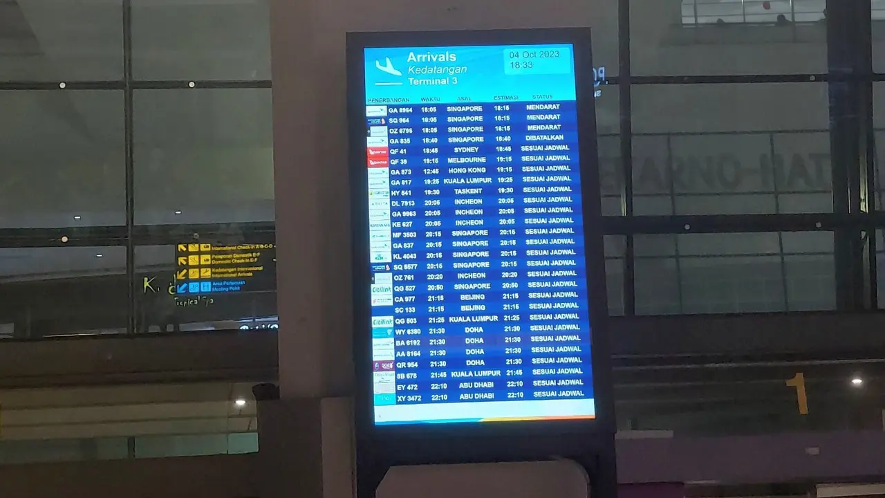 Pesawat yang ditumpangi Menteri Pertanian Syahrul Yasin Limpo mendarat di Bandara Internasional Soekarno Hatta