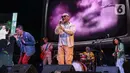 Base Jam jadi salah satu band yang paling ditunggu di hari kedua gelaran All You Can Hear Gigs, event yang digagas musisi Ferdy Tahier di Ashtana Kemang, Jakarta. (Liputan6.com/Angga Yuniar)