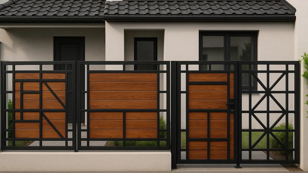 7 Model Pagar Rumah Minimalis Modern Perpaduan Kayu dan Besi, Bikin Fasad Rumah Makin Berkelas