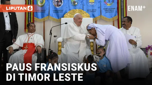 PAUS FRANSISKUS MENGHADIRI PERTEMUAN DENGAN PARA USKUP DAN LAINNYA DI TIMOR LESTE