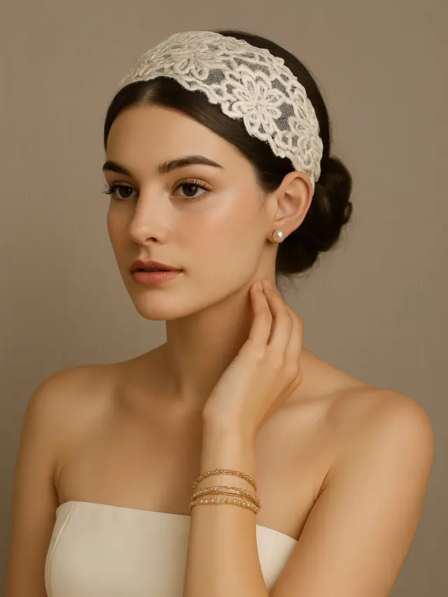 Model Headpiece, Anting, dan Gelang
