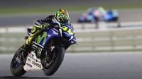 Valentino Rossi memiliki rekor buruk di MotoGP Losail Qatar dalam lima seri terakhir. (AFP/Karim Jaafar)
