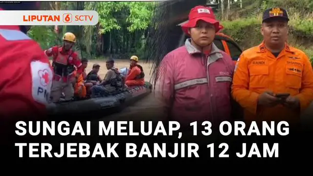 13 Orang Terjebak Banjir Luapan Sungai Selama 12 Jam di Kabupaten Agam, Sumatra Barat