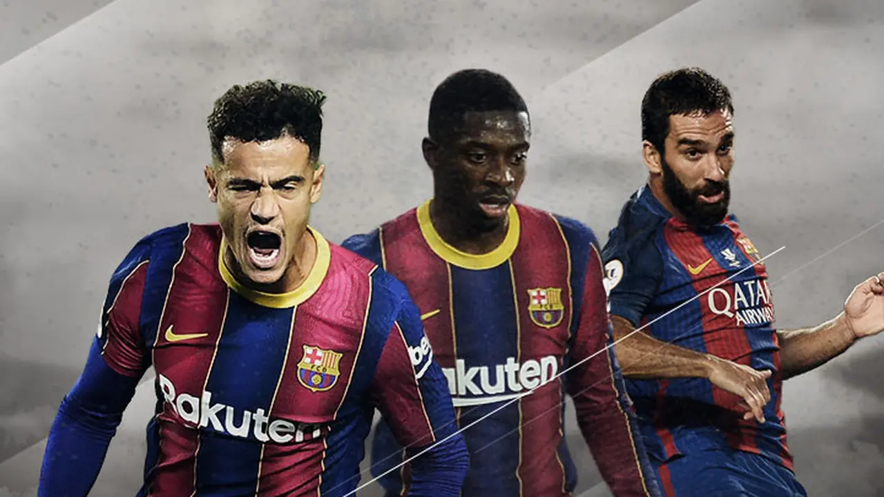 Arda Turan, Ousmane Dembele dan Philippe Coutinho