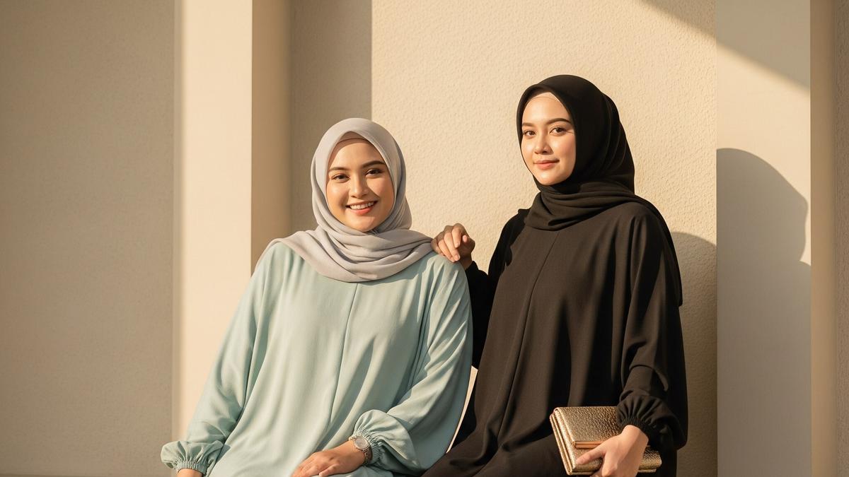 15 Model Gamis untuk Badan Besar &amp; Tinggi, Tampil Elegan, Stylish, dan Proporsional