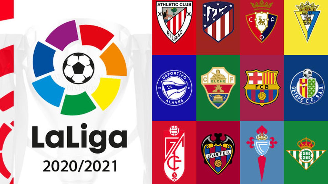 Ilustrasi La Liga Musim 2020/2021 - Logo Klub