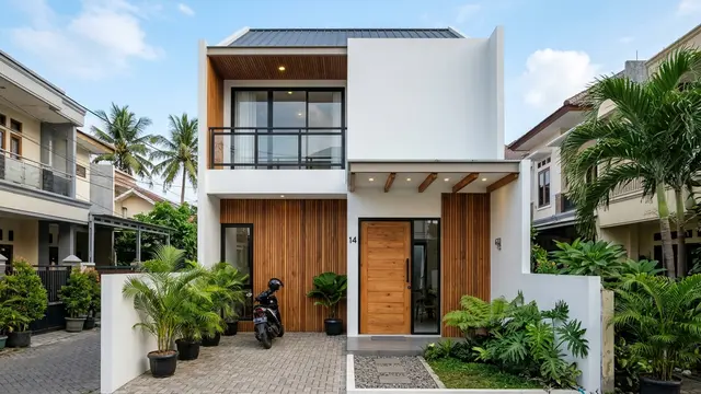 Model Rumah Sederhana di Lahan Sempit tapi Terlihat Mewah (AI Generated)