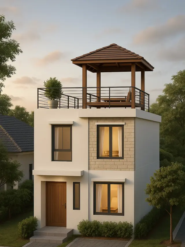 Model Rumah Rooftop Mini untuk Lahan 5x12